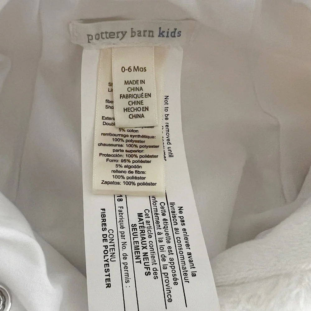 Pottery Barn Kids Baby Duckling Jumpsuit Costume Size 0-6 Months